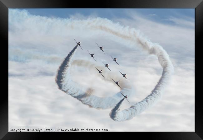 The Royal Air Force Aerobatic Team or Red Arrows Framed Print by Carolyn Eaton