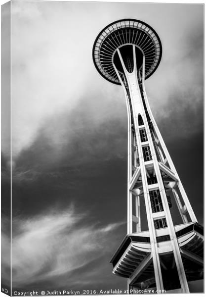 Seattle Space Needle Canvas Print by Judith Parkyn