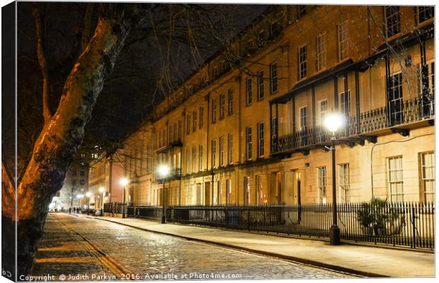 Queen Square at night Canvas Print by Judith Parkyn