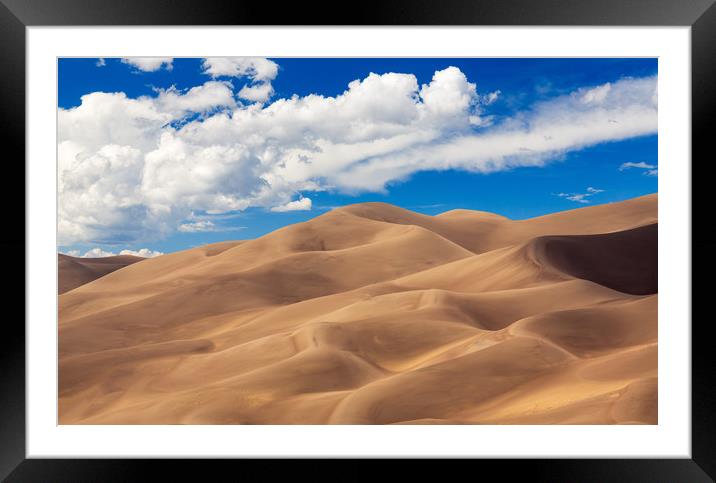 Panorama of Great Sand Dunes NP  Framed Mounted Print by Steve Heap