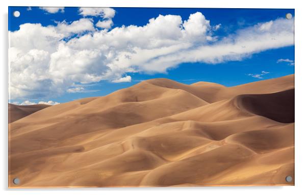 Panorama of Great Sand Dunes NP  Acrylic by Steve Heap