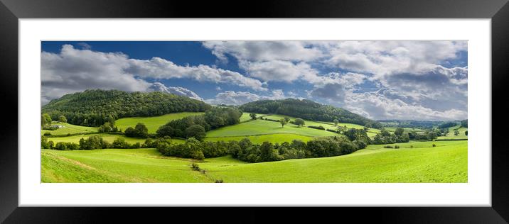 Panorama of Welsh countryside Framed Mounted Print by Steve Heap