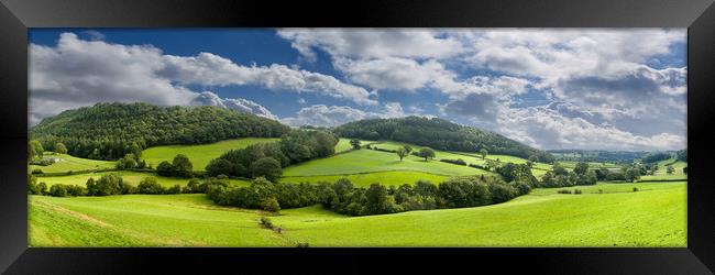 Panorama of Welsh countryside Framed Print by Steve Heap