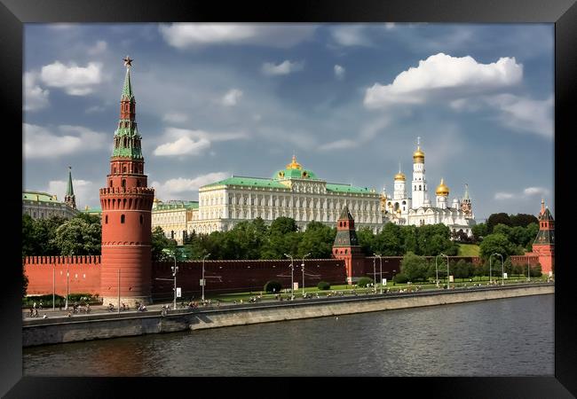 Panorama of Moscow Kremlin Framed Print by Valerii Soloviov