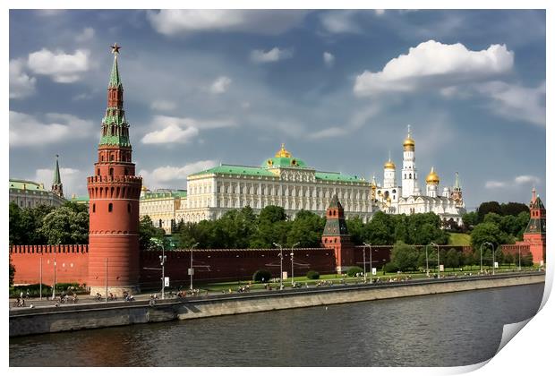 Panorama of Moscow Kremlin Print by Valerii Soloviov