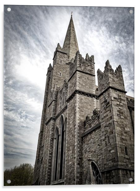 St Patricks Cathedral, Dublin, Ireland Acrylic by Mark Llewellyn