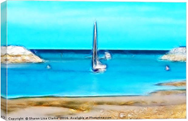 The boats come in Canvas Print by Sharon Lisa Clarke