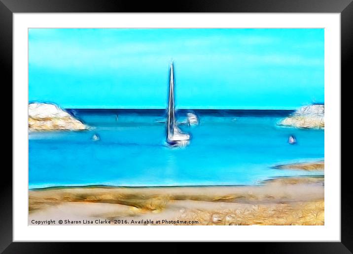 The boats come in Framed Mounted Print by Sharon Lisa Clarke