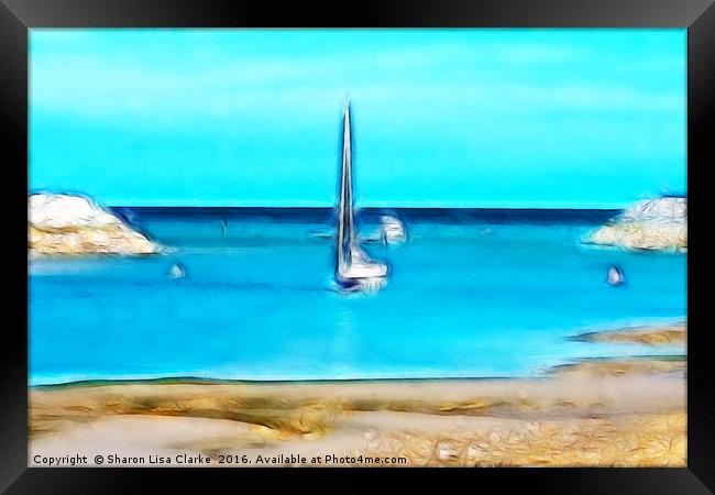 The boats come in Framed Print by Sharon Lisa Clarke