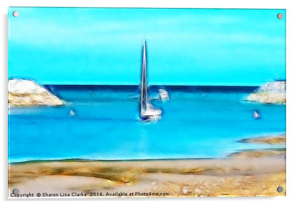 The boats come in Acrylic by Sharon Lisa Clarke