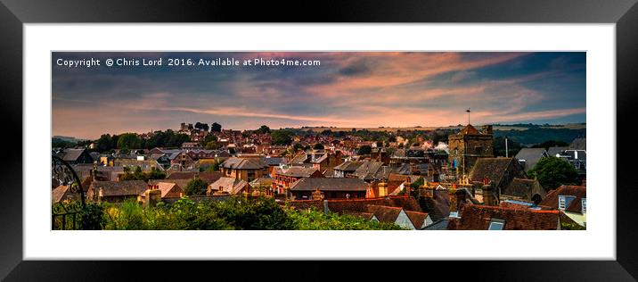 County Town Framed Mounted Print by Chris Lord
