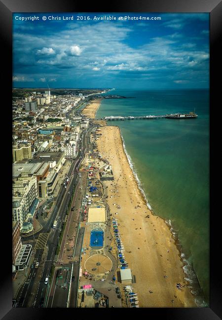 Brighton, A View From The High Tower Framed Print by Chris Lord