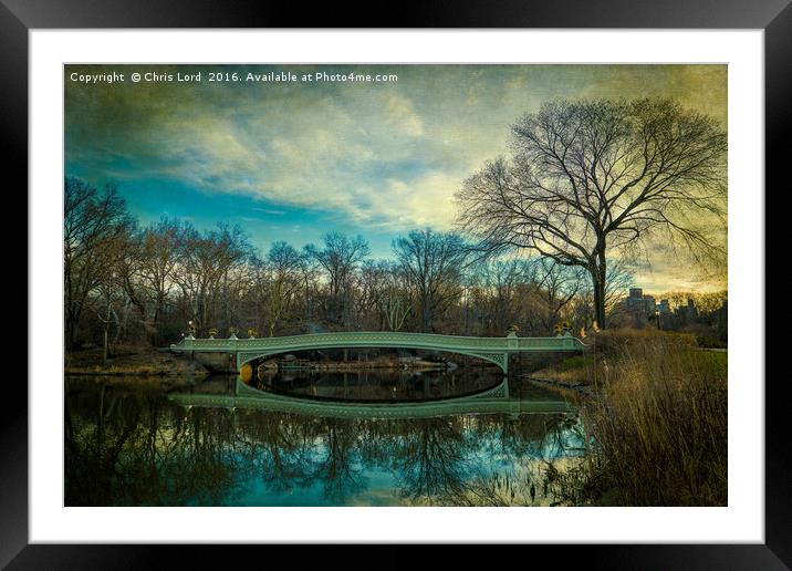 Bow Bridge At Dawn Framed Mounted Print by Chris Lord