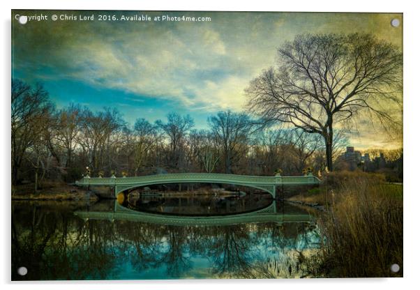 Bow Bridge At Dawn Acrylic by Chris Lord