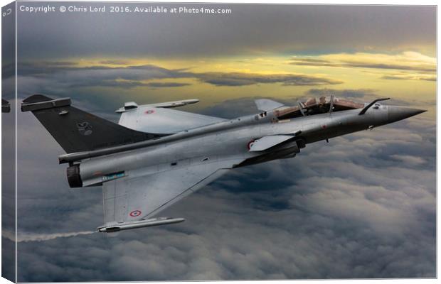 Dassault Rafale Dawn Patrol Canvas Print by Chris Lord