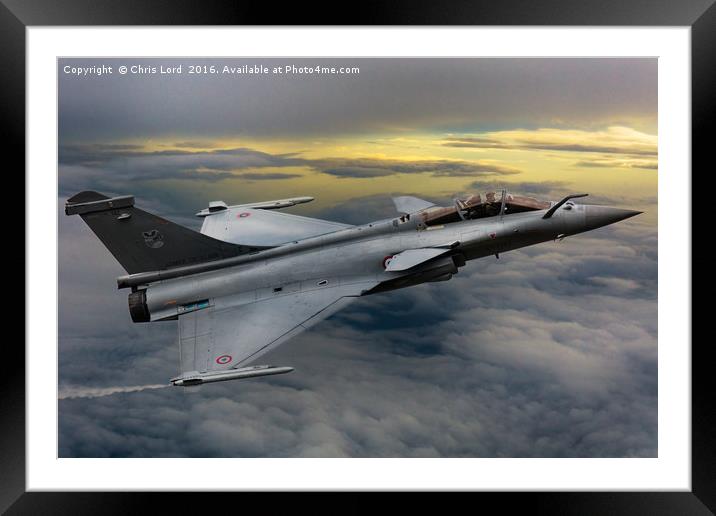Dassault Rafale Dawn Patrol Framed Mounted Print by Chris Lord