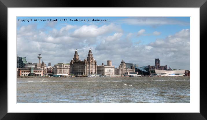 Liverpool's Iconic Waterfront Framed Mounted Print by Steve H Clark