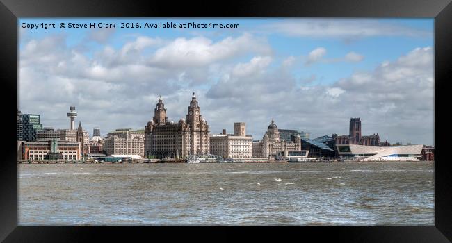 Liverpool's Iconic Waterfront Framed Print by Steve H Clark