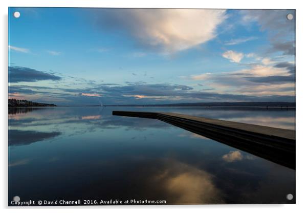 West Kirby Marine Lake    Acrylic by David Chennell