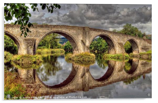 Stirling Old Bridge Reflections Acrylic by austin APPLEBY