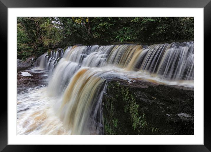 Sgwd y Pannwr waterfall Framed Mounted Print by Leighton Collins