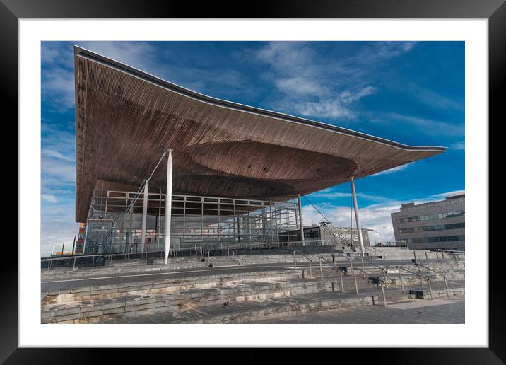 The Senedd Framed Mounted Print by Leighton Collins