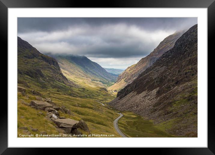 The Hills Of Snowdonia Framed Mounted Print by shane williams