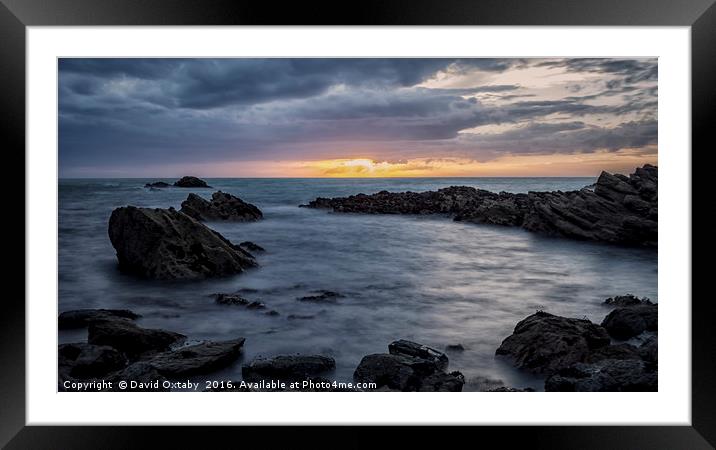 Rhoscolyn Bay at Dusk Framed Mounted Print by David Oxtaby  ARPS