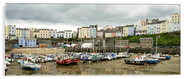Tenby Harbour Acrylic by les tobin