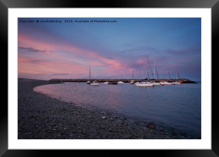 Rhos-on-Sea Breakwater At Sunset Framed Mounted Print by rawshutterbug 