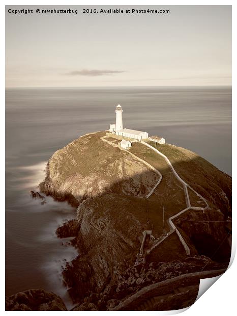 South Stack Lighthouse Print by rawshutterbug 