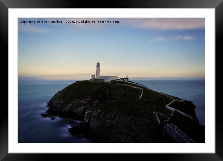South Stack Lighthouse Framed Mounted Print by rawshutterbug 