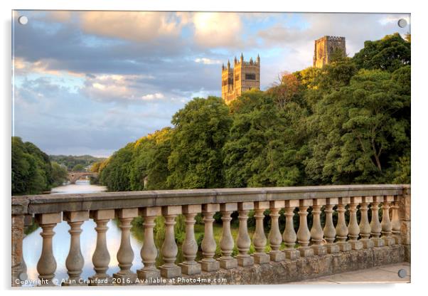 Durham Cathedral from Prebends Bridge Acrylic by Alan Crawford