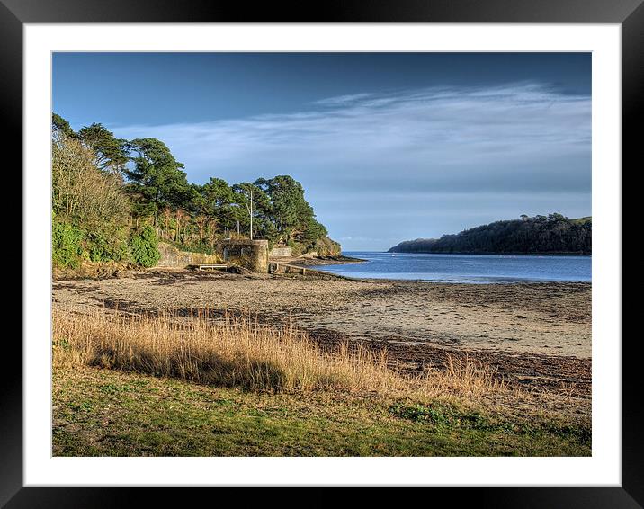 Pedn billy,the Helford River, Mawnan Smith, Cornwa Framed Mounted Print by Nic Christie