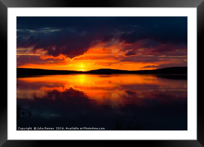Lapland Sunset Framed Mounted Print by Juha Remes