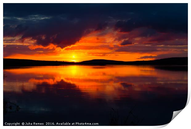 Lapland Sunset Print by Juha Remes