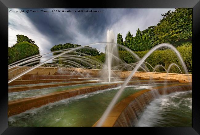 The Power of Alnwick Garden's Cascading Water Feat Framed Print by Trevor Camp