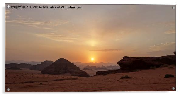 Desert Sunset Acrylic by P H