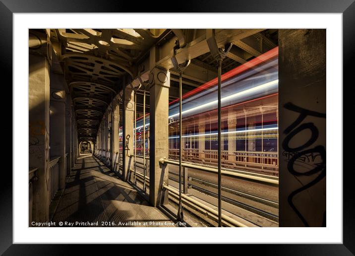 Bus on the High Level Bridge Framed Mounted Print by Ray Pritchard