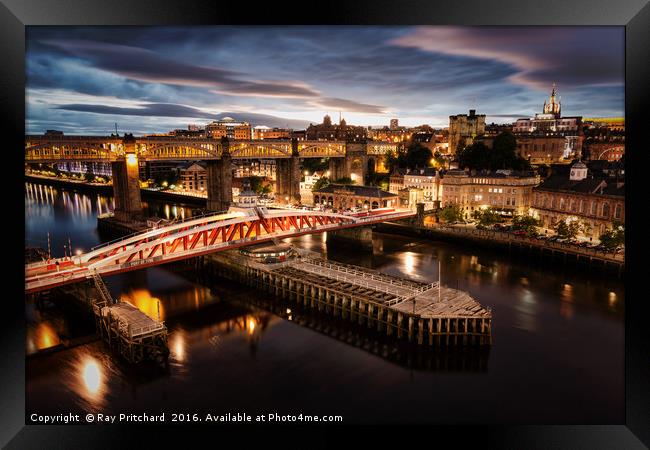 View from the Tyne Bridge Framed Print by Ray Pritchard