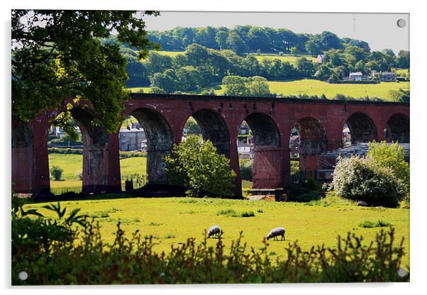 Whalley Viaduct Acrylic by Peter Elliott 