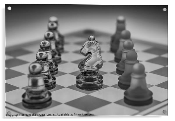 Chess Pieces Acrylic by Natasha Irvine