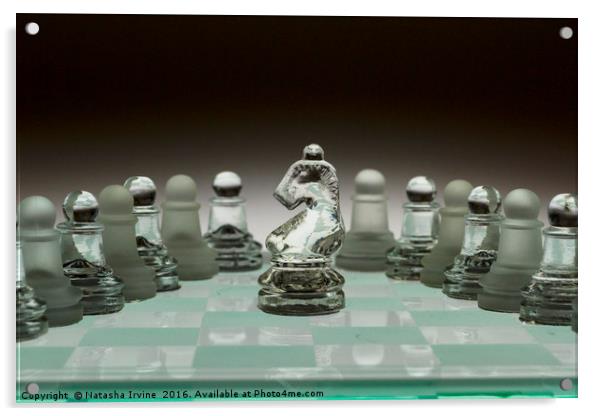 Chess Pieces Acrylic by Natasha Irvine