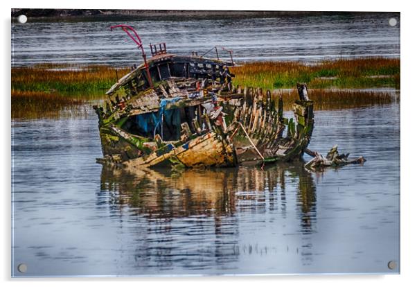 Barry Island Wrecks 1 Acrylic by Steve Purnell