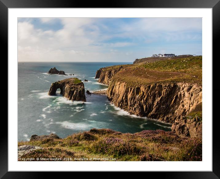 Land's End Cornwall Framed Mounted Print by Steve Hughes