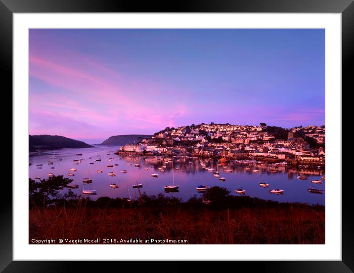 Salcombe Sunrise Framed Mounted Print by Maggie McCall