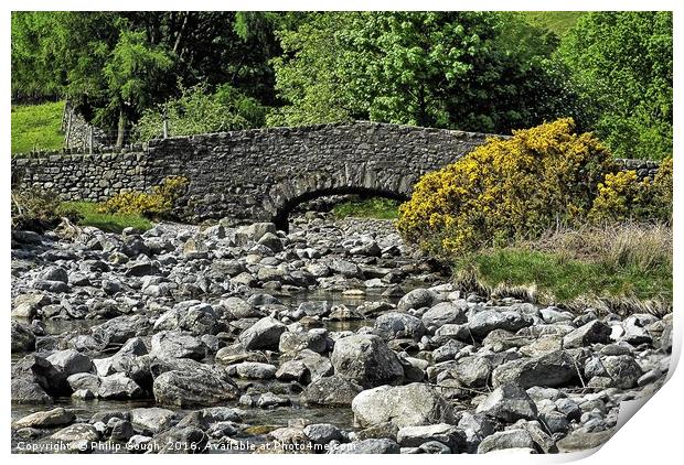Bridge in the Lake District Print by Philip Gough