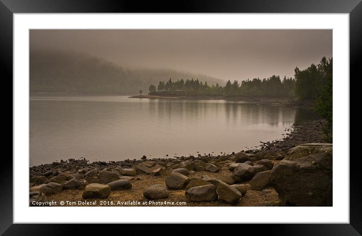 Moody Loch Affric Framed Mounted Print by Tom Dolezal