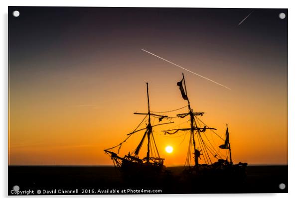 Golden Hour Pirates Acrylic by David Chennell