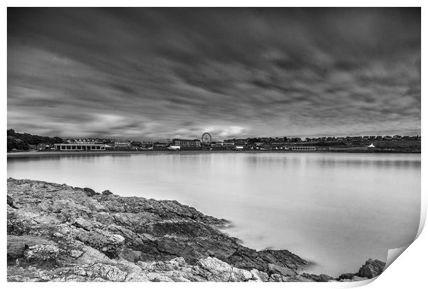Two Minutes At Barry Island Mono Print by Steve Purnell